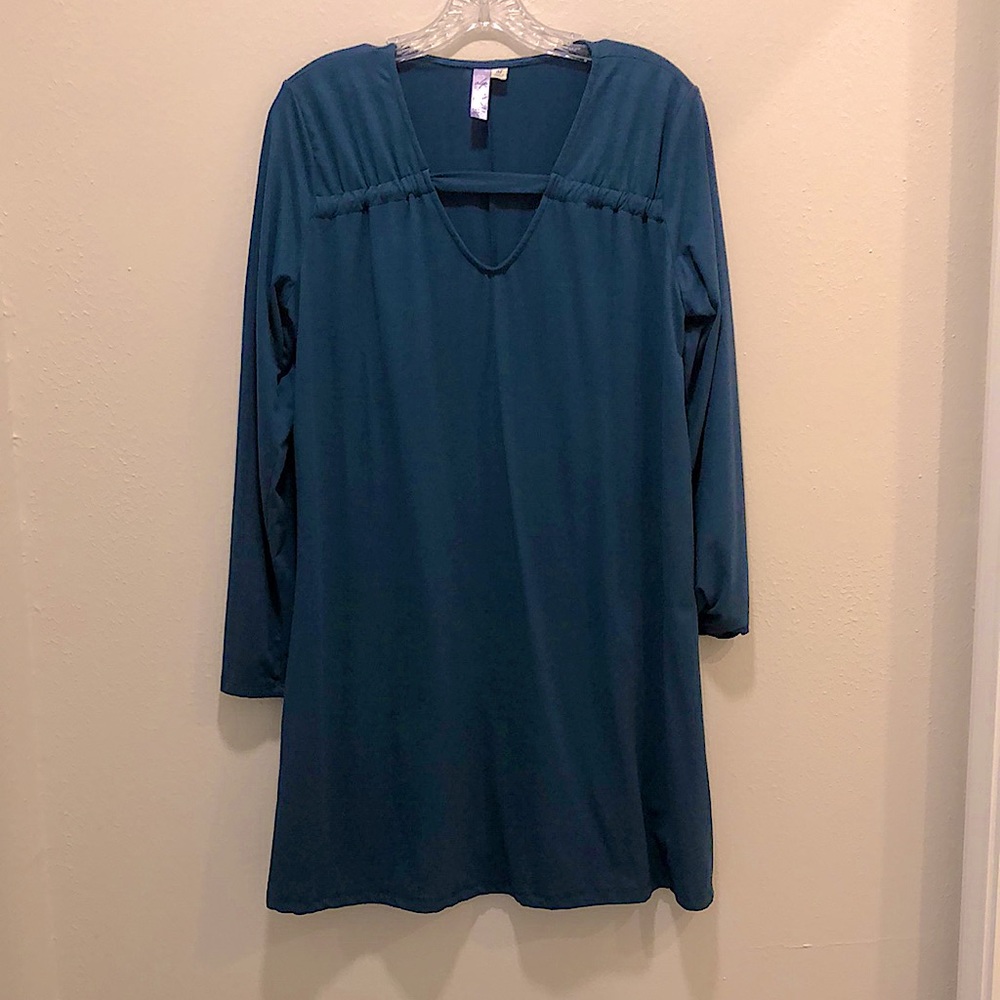 Blue long sleeve dress